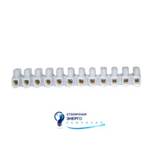 Блок зажимов винтовых AS-10 (встык), 12-полюсов по 10мм²