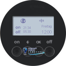 Таймер для вставки вимикача KNX-quicklink R.1/R.3 чорний