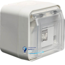 Розетка UAE экранированная, 8P, кат.6 класс E, IP55, полярная белизна, W.1