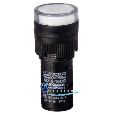 Сигнальная арматура AD16-16DS белая 220V АC