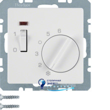 Регулятор температури приміщення, 10А/250V, полярна білизна, Q.х