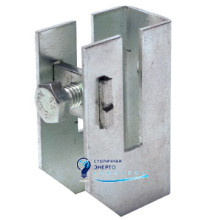 Скоба-держатель полосы 40х4 мм, c болтом М8х20, сталь оцинкованная, ND2312ZC, ДКС