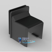 З'єднувач перехідний для коробки LK 80x28 LHD  8629_FB Kopos ПВХ чорний