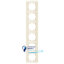 Рамка VIKO 6-я вертикальная Meridian MERIDIAN 90979036-WH Кремовый
