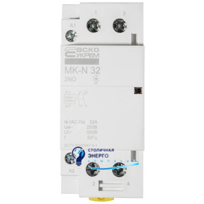 Модульний контактор MK-N 2P 32A 2NO 220V
