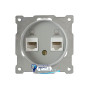 Розетка 2X комп'ютерна RJ45 кат.5e, сірий