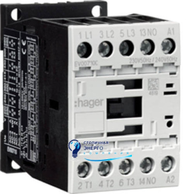 Контактор корпусний 3P+1НВ, 230V-АС, 7А AC-3