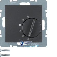 Регулятор температуры помещения, 24V, антрацит B.х