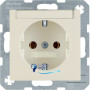 Розетка із з/к з полем для запису, біла, 16А/250V S.1