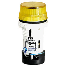 Лампа сигнальная матовая TL04U1 24V AC/DC (желтая)