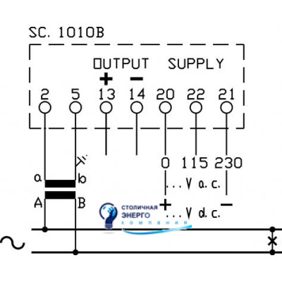 Измерительный преобразователь напряжения TRMS 1 (0,5 по запросу), 115-230V AC (или по запросу)