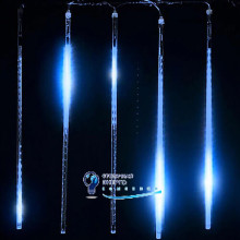 Светодиодное украшение «Падающий снег» Lumion 30 led 0,6м наружный цвет белый