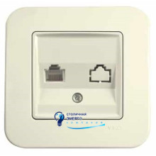Розетка VIKO TF (телефон) Rollina ROLLINA 90421013 Кремовый