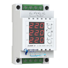 Трехфазное реле напряжения с вольтметром ZUBR 3F
