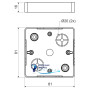Коробка розподільча з кришкою VLK 80/R, LK 80R/2_HB