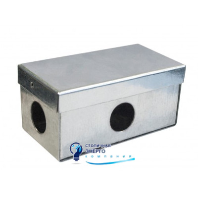 Коробка протяженная 2 отверстия 180° Ø32 IP54 100х50х44 мм оцинкованная DKC 6030-32U