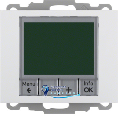 Регулятор температуры с часовым механизмом, 250V, полярная белизна, K.1