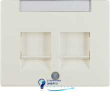 Накладка для суппорта под 2 модуля RJ12/RJ45, белая, ARSYS