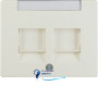 Накладка для суппорта под 2 модуля RJ12/RJ45, белая, ARSYS