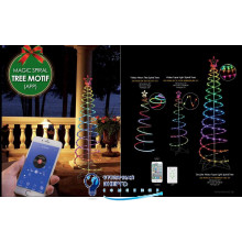 Светодиодное украшение Дерево-спираль Lumion Magic Spiral 1,2м наружный цвет RGB