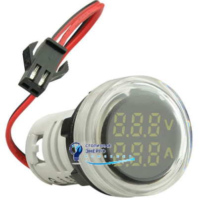 Амперметр/вольтметр цифровий ED16-22 VAD 0-100A, 50-500V (білий)