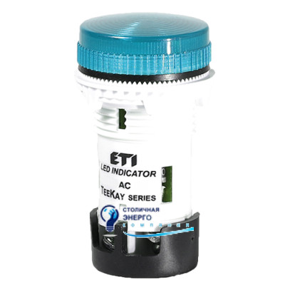Лампа сигнальная LED матовая TT06X1 240V AC/DC (синяя) 54мм