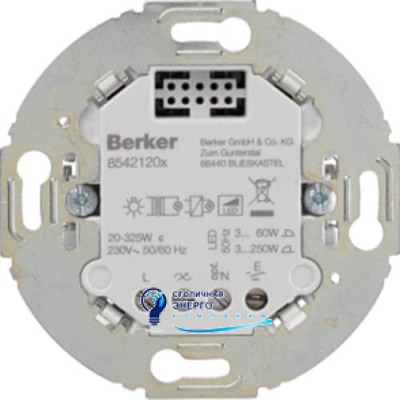 Димер кнопковий універсальний (кругла основа) 1-канальний, 25-400W, 230V