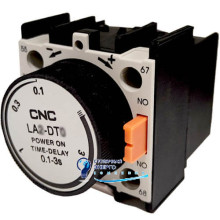 Блок контакт витримки часу CNC LA3-DR4 NO+NC, 10-180 сек затримка на включення