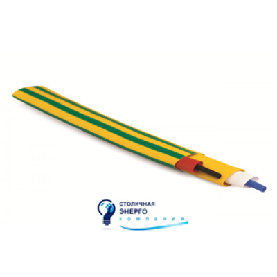Термоусаживаемая трубка в рулоне 6,4/3,2 мм желто-зеленый, 2NA201R64GY, ДКС