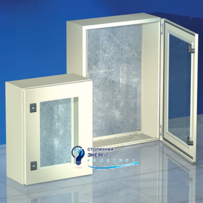 Навесной шкаф CE, с прозрачной дверью, 600x400x200 мм, IP55