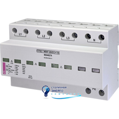 Обмежувач перенапруги ETITEC T WENT 320/25 (3+0, 6p, TNC) RC
