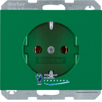 Розетка із з/к, зелена, 16А/250V K.1