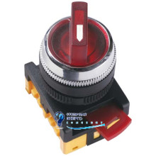 Переключатель АNС-22-2 на 2 положения "I-O" 1з+1р неон/240В красный IEK