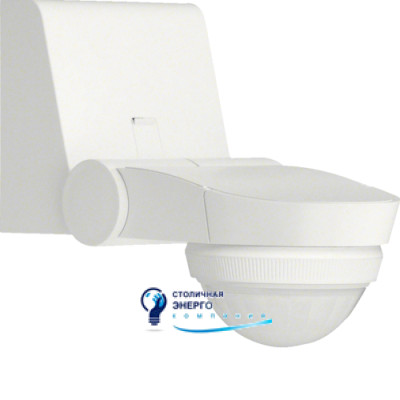 Датчик руху зовнішньої установки IP55, 10A, 360°, білий