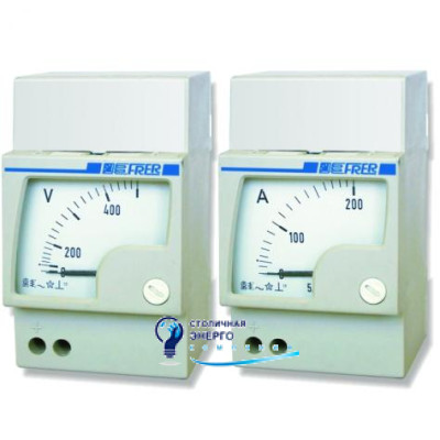 Амперметр AC 90˚ без шкалы модульный 53 мм с перегрузкой 2In