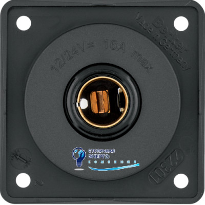 Розетка для авто, антрацит матовая, 16А/6-24V, INTEGRO