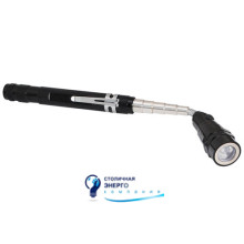 Фонарик ДМ-46 черный с выдвижным магнитным захватом