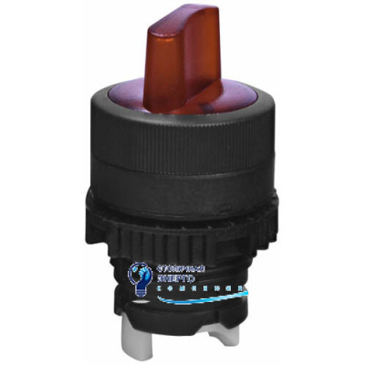 Переключатель NSE-S3I-F45-R "1-0-2" 22мм с подсветкой, 3 фиксированных положения, 45°, красный)