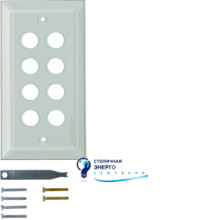 Стеклянная накладка, прозрачная, 8-мест, Berker TS