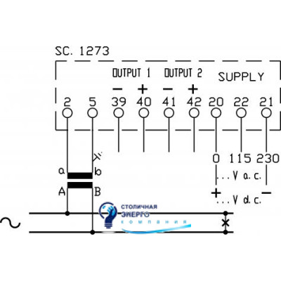 Измерительный преобразователь напряжения 1 (0,5 по запросу), 115-230V AC (или по запросу)