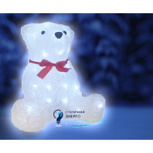 Светодиодное украшение Медведь Lumion 40 led для внутреннего использования акриловая белая колба