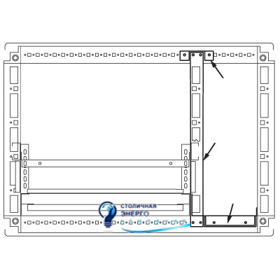 Комплект кабельного отсека для шкафов DAE/CQE 2000x800мм, R5PFI2080, ДКС