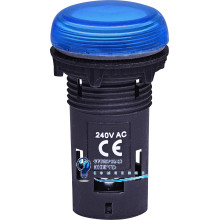 Лампа сигнал. LED матовая ECLI-240A-B 240V AC (синяя)