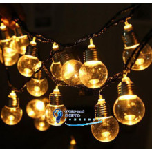 Уличная светодиодная ретро-гирлянда лампочки Lumion Filament Bulb String 4м 20 ламп наружная цвет белый теплый
