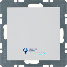 Заглушка с центр. панелью, без цоколя, полярная белизна S.1