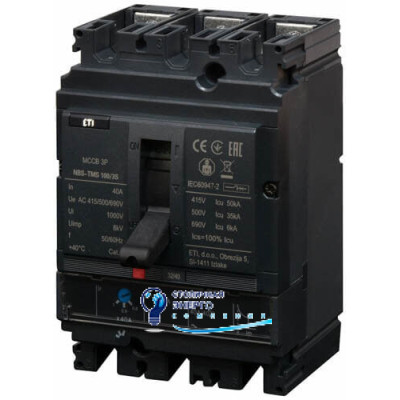 Автоматический выключатель NBS-TMS 100/3S 40A (50kA, (0.8-1)In/фикс.) 3P