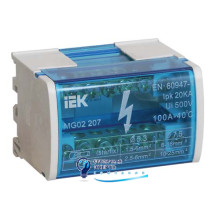 Шины на DIN-рейку в корпусе (кросс-модуль) ШНК 2х7 L+PEN IEK