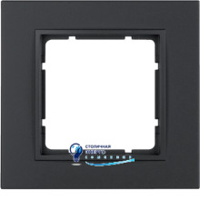 Рамка 1Х пластиковая, цвет антрацит B.7