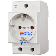 Розетка с заземлением AC30 2Р+РЕ