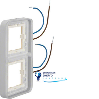 Рамка 2Х с синей подсветкой, для коробок н/у, 10mA, 230V, W.1